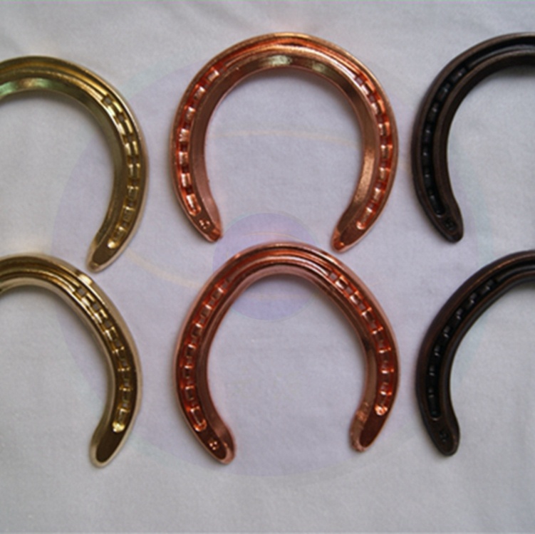 Decorative Copper Horseshoes from Chinese Factory Racing Horseshoe Model Copper Coated Steel Custom Sizes Available