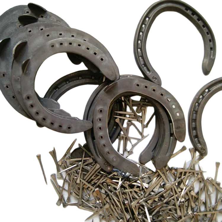 Engrossett med hestesko for hovpleie, slitesterkt st&aring;l/jern eller lett aluminium