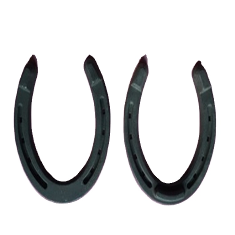 Wedge Horse Foot Shoes Steel Horseshoes 141mm X 142mm X 8mm Durable Black Forged Horseshoe for Equestrian Use