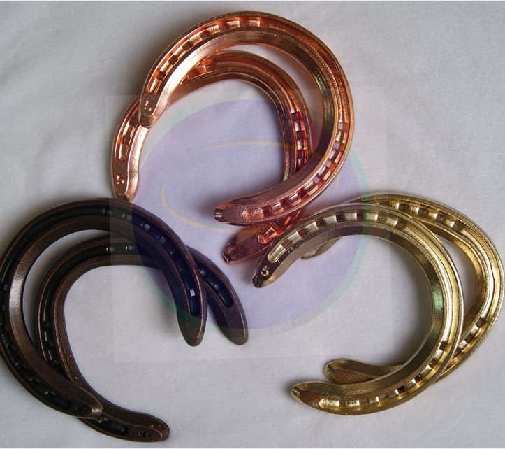 Decorative Copper Horseshoes from Chinese Factory Racing Horseshoe Model Copper Coated Steel Custom Sizes Available