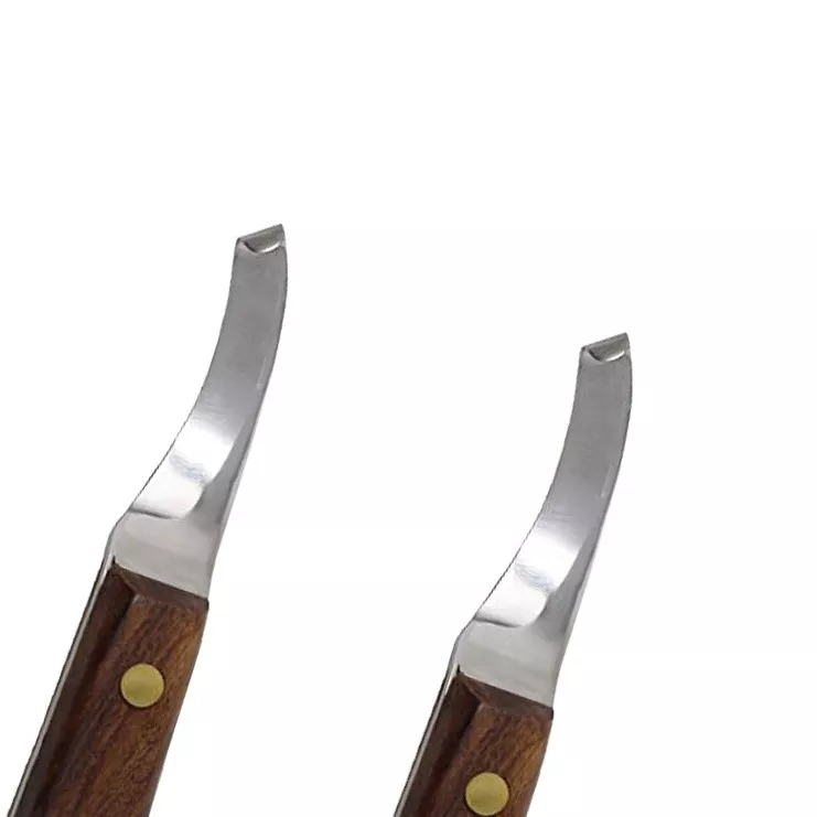 YRDGRG Couteau à sabot, couteau à double tranchant avec poignée en bois