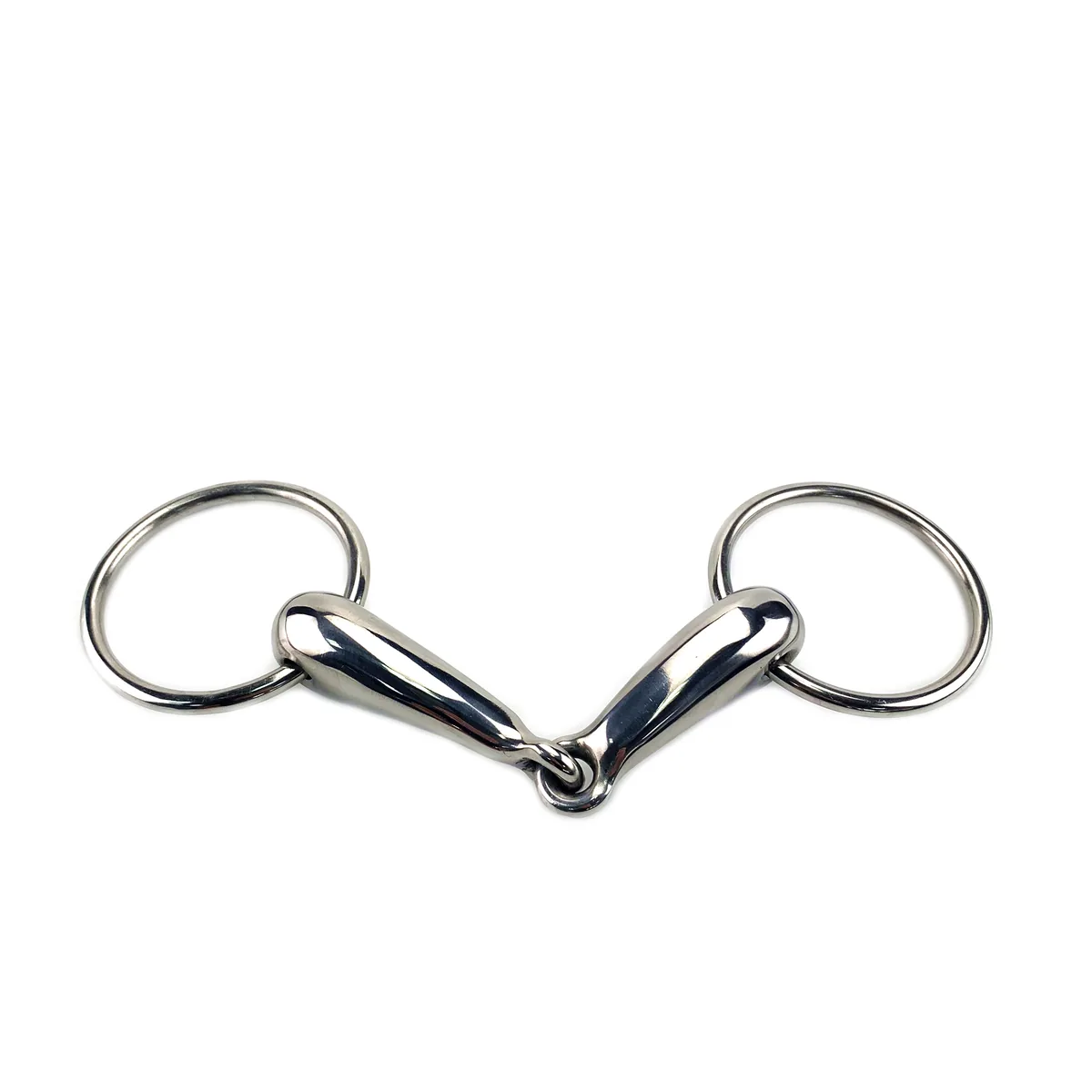 Stainless Steel Ring Snaffle Horse Bit with Jointed Steel or Brass Mouthpiece — product image 3
