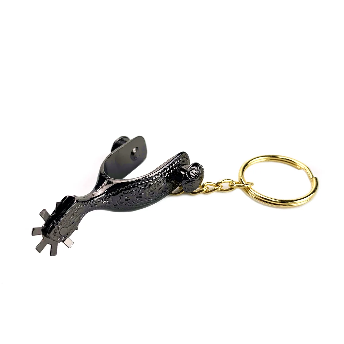 Black Nickel-Plated Horse Spur Key Holder for Equestrian Gifts — product image 2