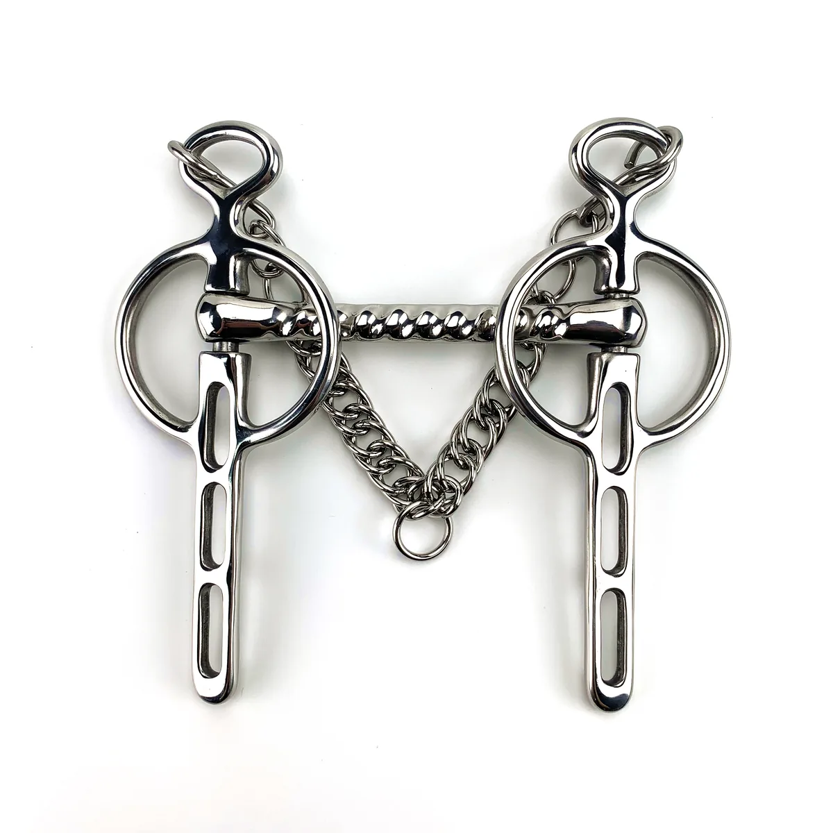 Stainless Steel Pelham Horse Bit with Equestrian Mouthpiece Hardware — product image 1