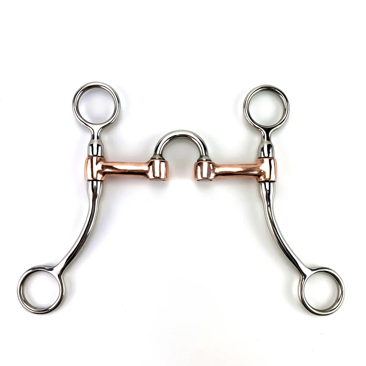 5-Inch Stainless Steel Horse Training Bit with Copper Mouth and Stainless Steel Cheeks — product image 1