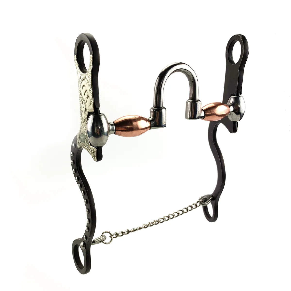 Antique Correction Mouthpiece Horse Bit with Copper Roller on Bars — product image 1