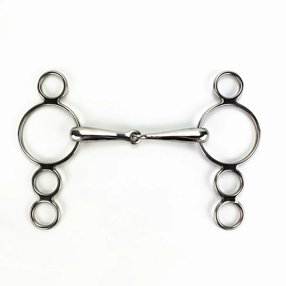 Stainless Steel Full Cheek Gag Horse Bit for Equestrian Riding — product image 1