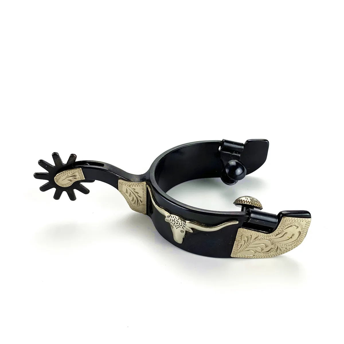 Black Horse Riding Spurs for Western Equestrian Tack — product image 2