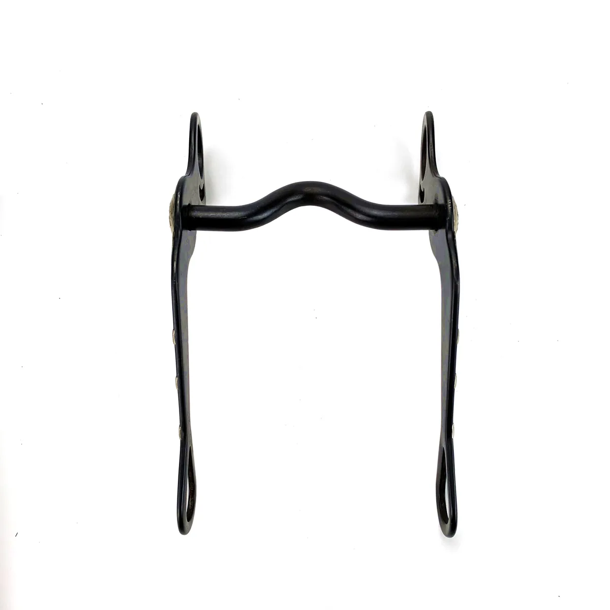 Black Steel Western Show Horse Bit with German Silver Trim — product image 2