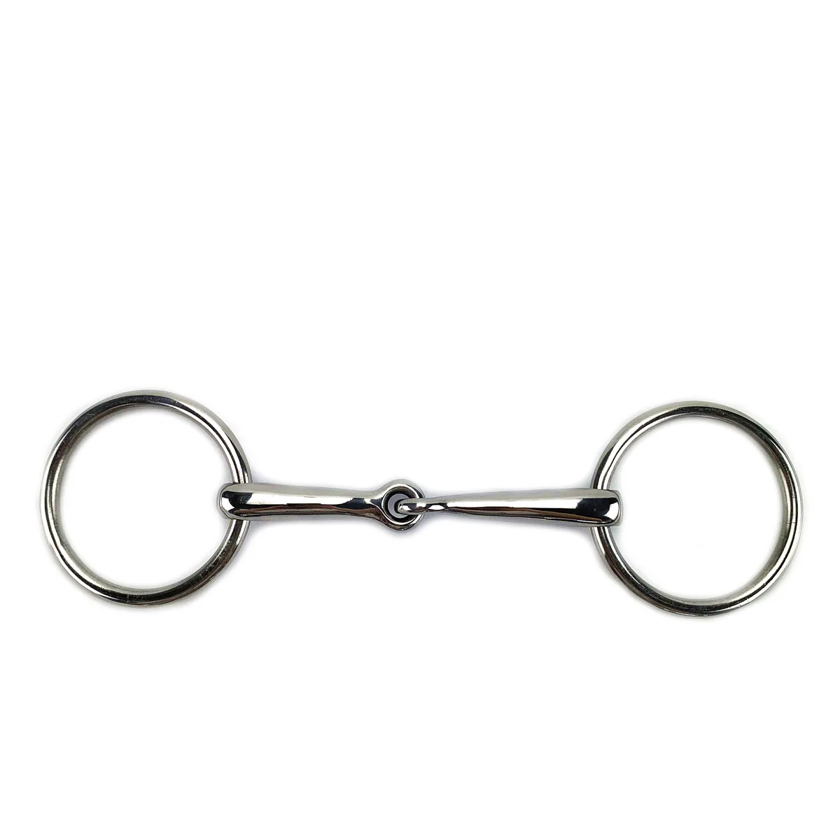 Stainless Steel Ring Snaffle Horse Bit with Solid Jointed Mouth — product image 1