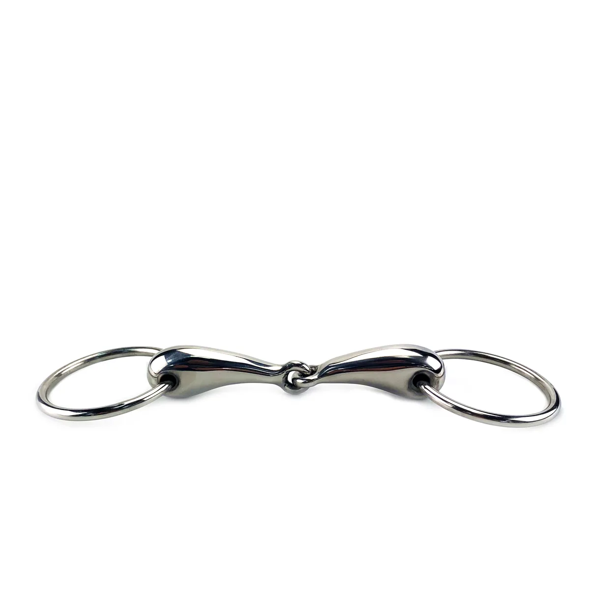 Stainless Steel Ring Snaffle Horse Bit with Jointed Steel or Brass Mouthpiece — product image 2