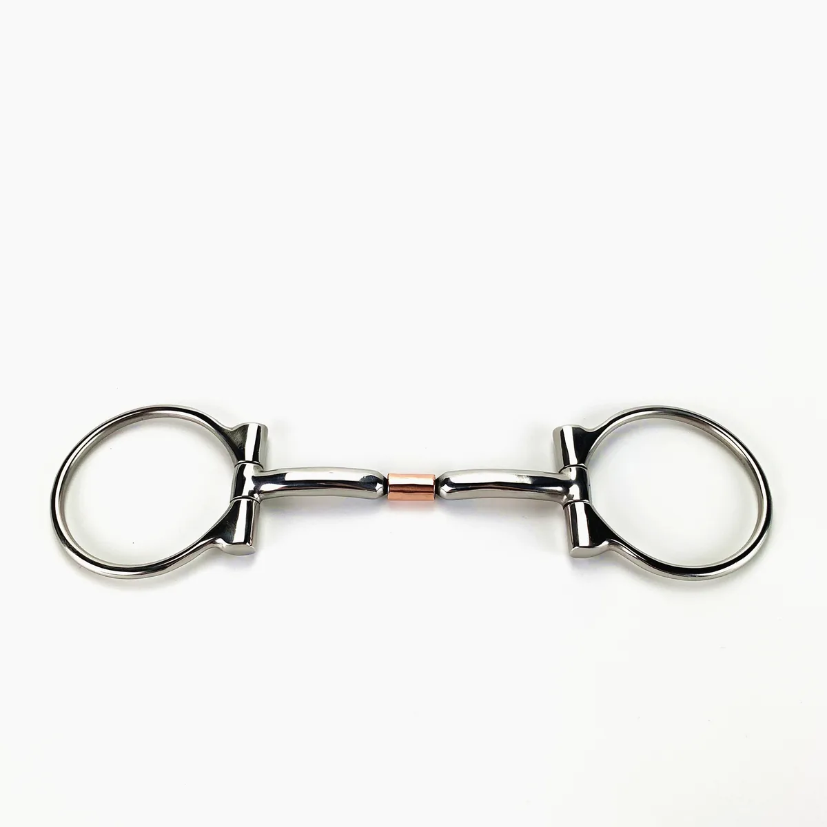 Stainless Steel Special Dee Horse Bit with Copper Inlay Jointed Mouth and Copper Roller — product image 1