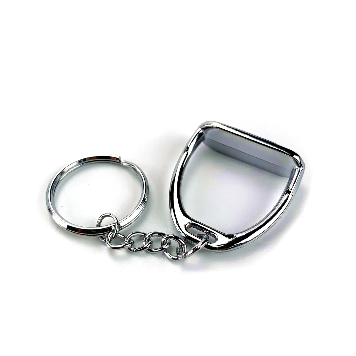 Silver Chrome-Plated Horse Stirrup Key Holder for Equestrian Gifts — product image 2