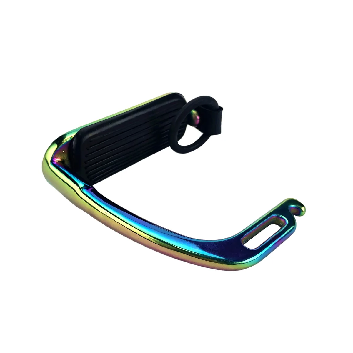 Rainbow Peacock Safety Horse Riding Stirrups with Rubber Ring and Leather Strap — product image 2