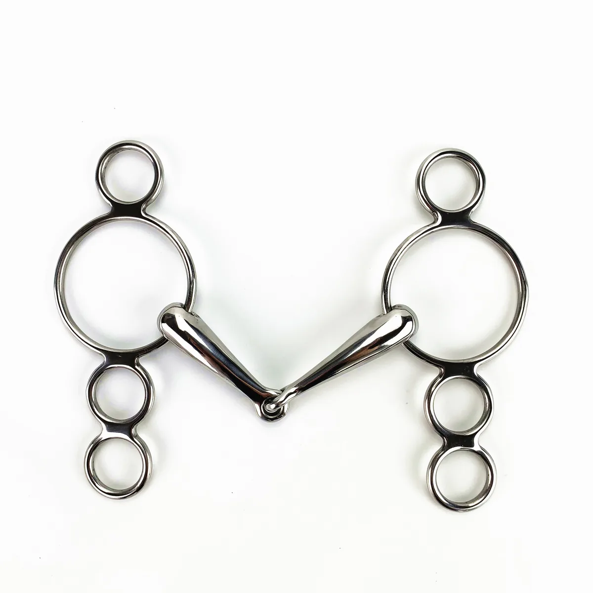 Stainless Steel Full Cheek Gag Horse Bit for Equestrian Riding — product image 2