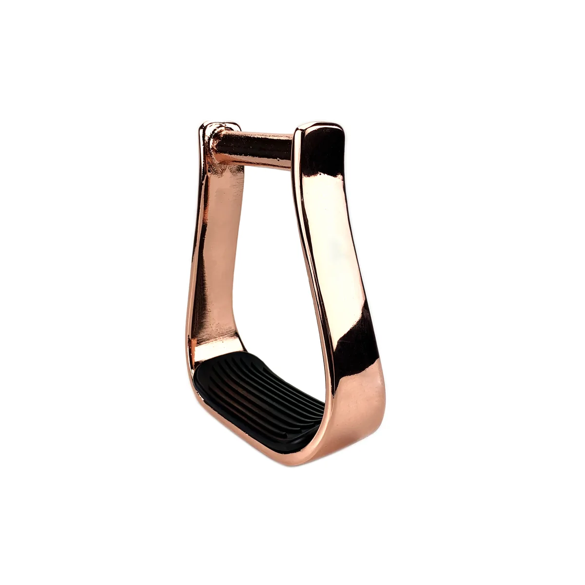 Rose Gold Aluminum Western Oxbow Horse Racing Stirrups — product image 1