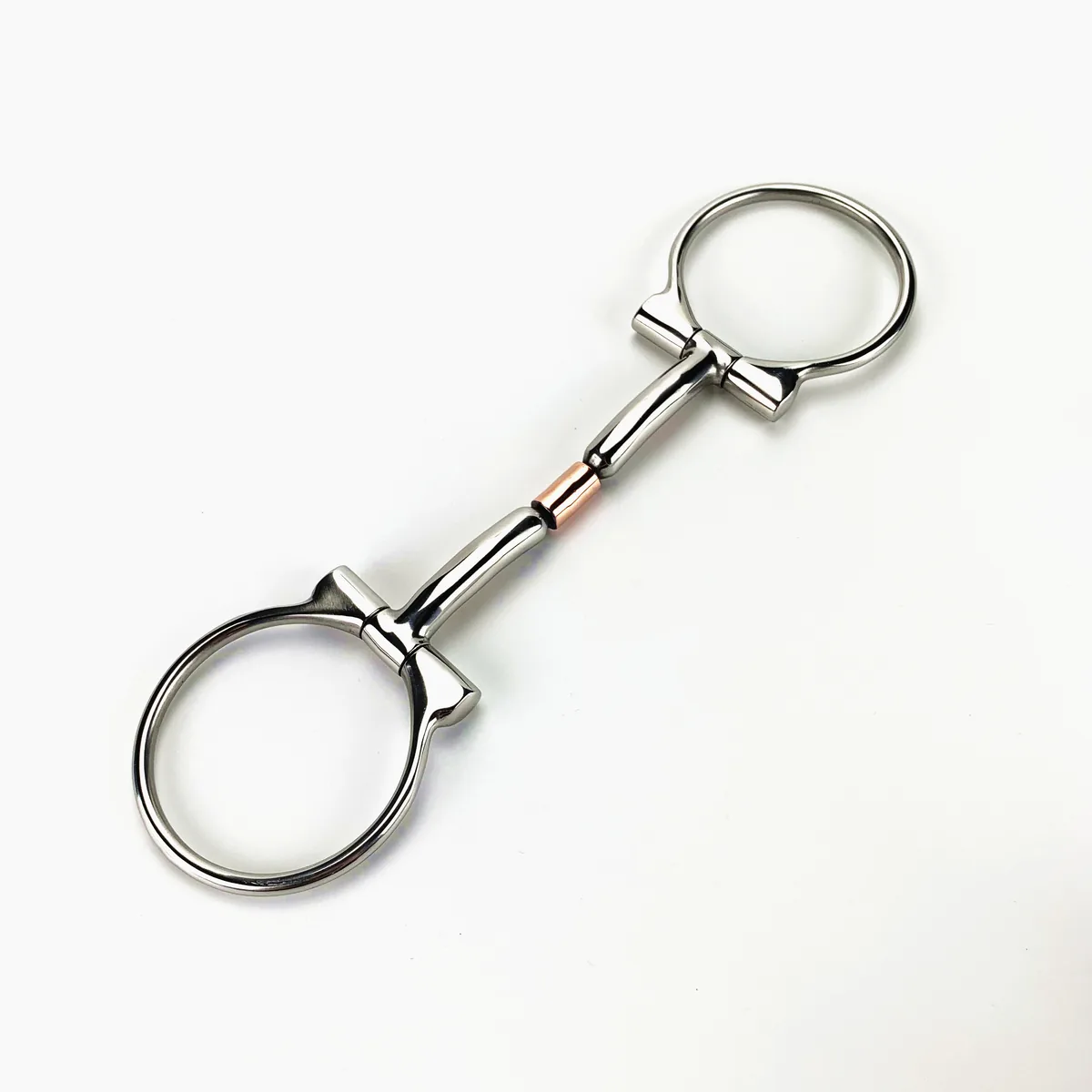 Stainless Steel Special Dee Horse Bit with Copper Inlay Jointed Mouth and Copper Roller
