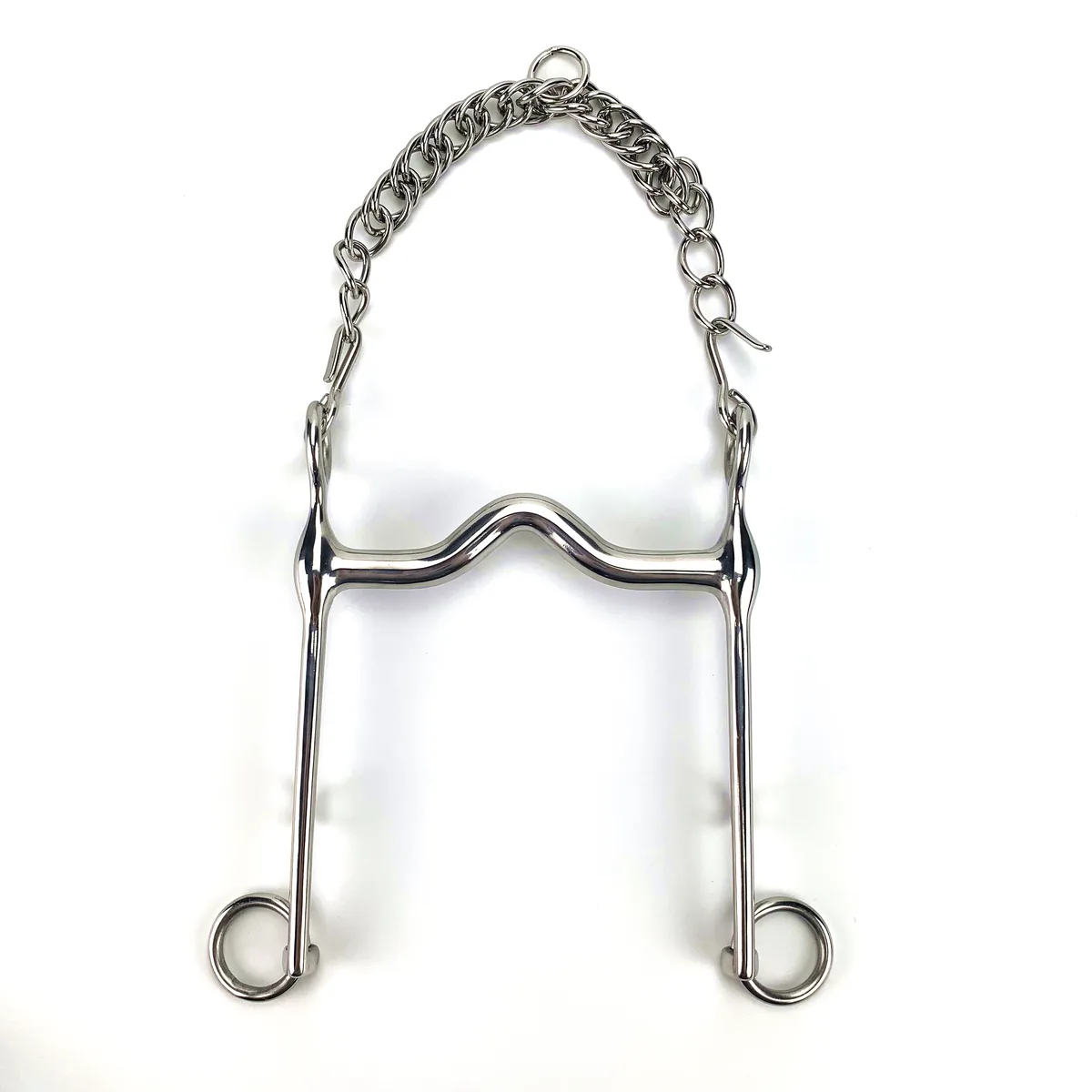 Stainless Steel Globe Weymouth Horse Bits with Solid Port Mouth and Globe Cheeks — product image 2