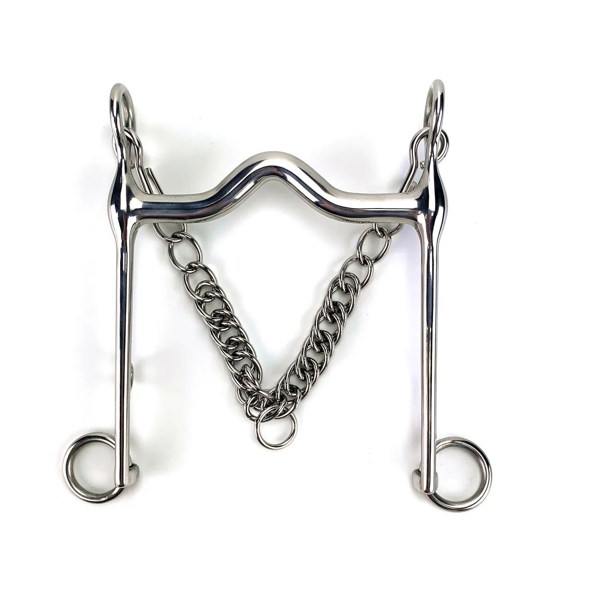 Stainless Steel Globe Weymouth Horse Bits with Solid Port Mouth and Globe Cheeks — product image 1