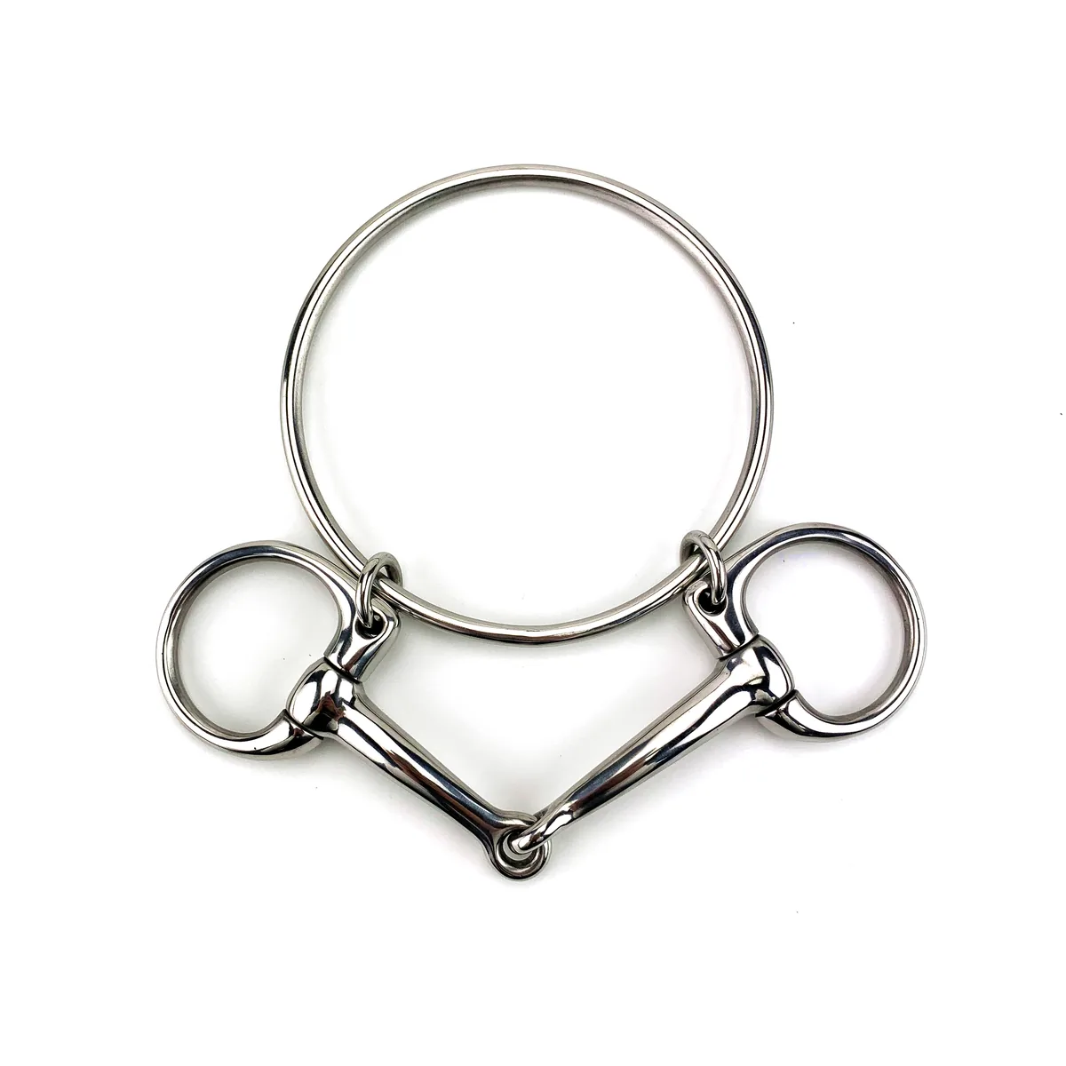 Stainless Steel Dexter Ring Horse Bit with Large Ring & Jointed Mouth — product image 1