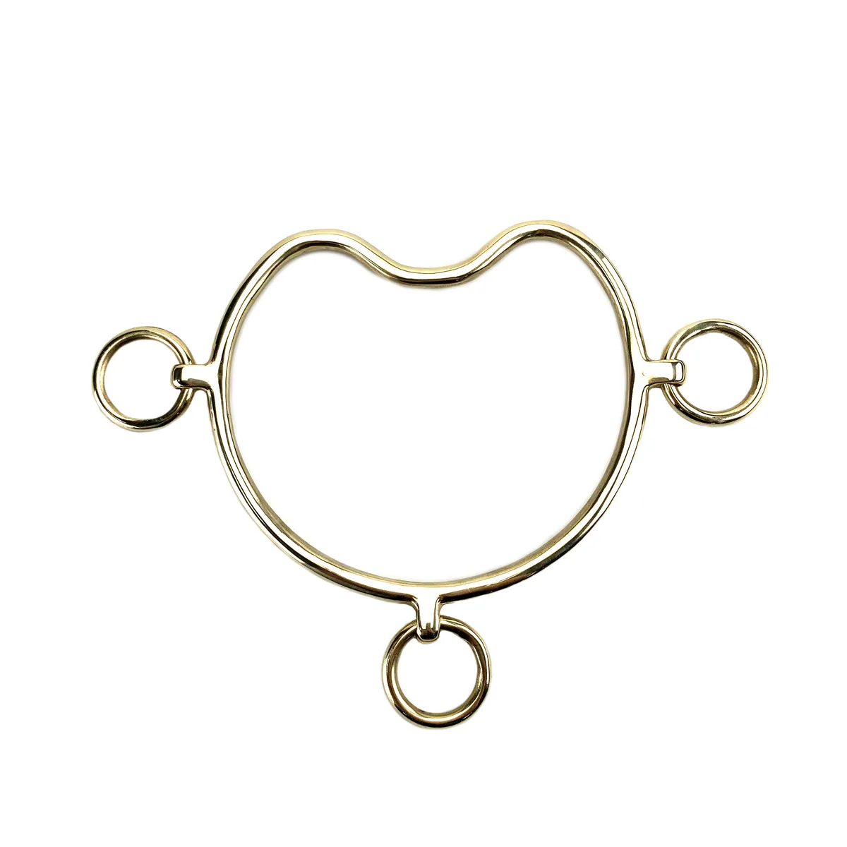 Golden Brass Chifney Horse Bit with Sweet Iron 8 mm Mouthpiece — product image 1