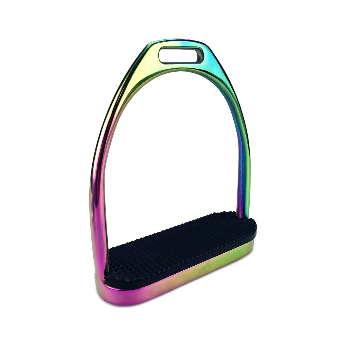 Stainless Steel Western Horse Riding Stirrups with Gold, Black or Rainbow Tread — product image 4