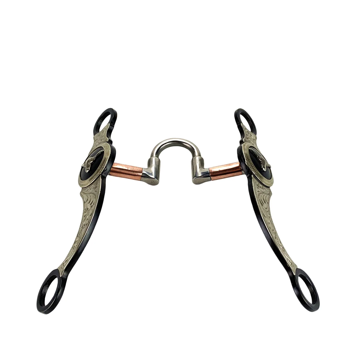 Antique Show Copper Covered Sweet Iron Mouthpiece Horse Bit with Correction Port — product image 1