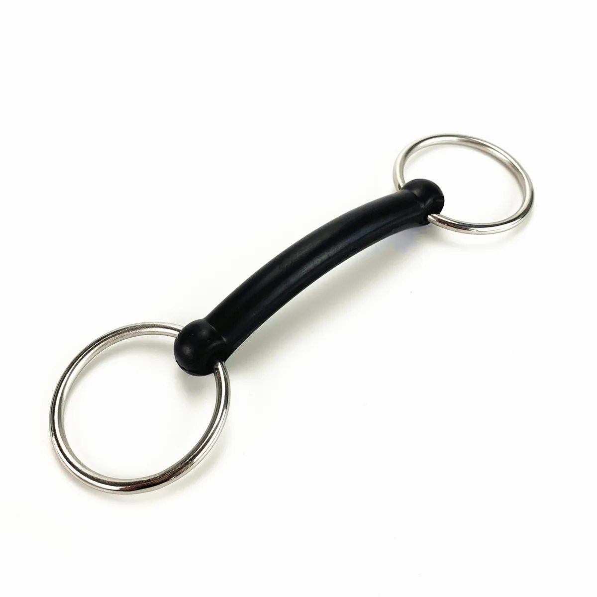Filetto in acciaio inossidabile con imboccatura in gomma dura per finimenti da cavallo