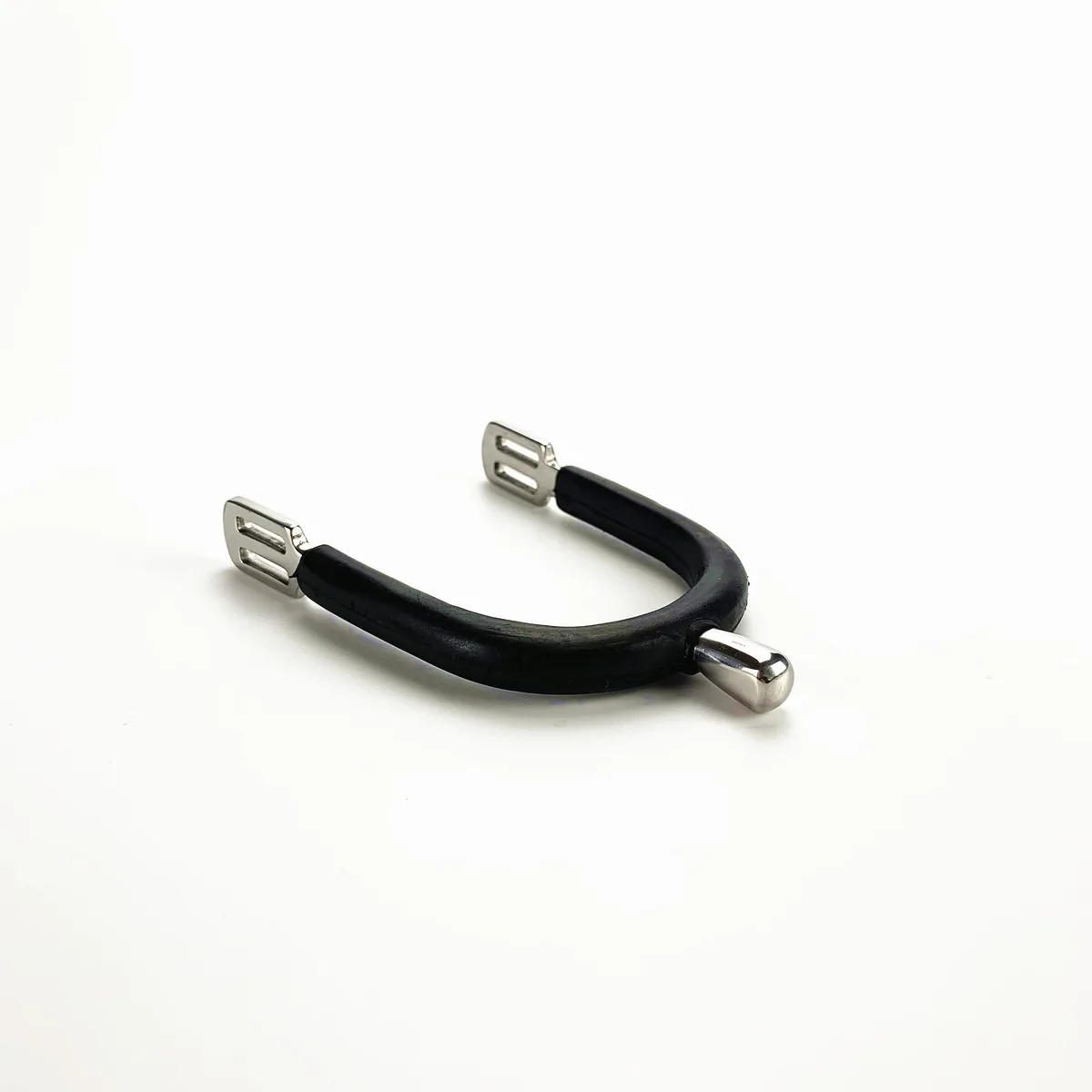 English Horse Riding Spurs with Rubber-Coated Band and Round Neck — product image 4