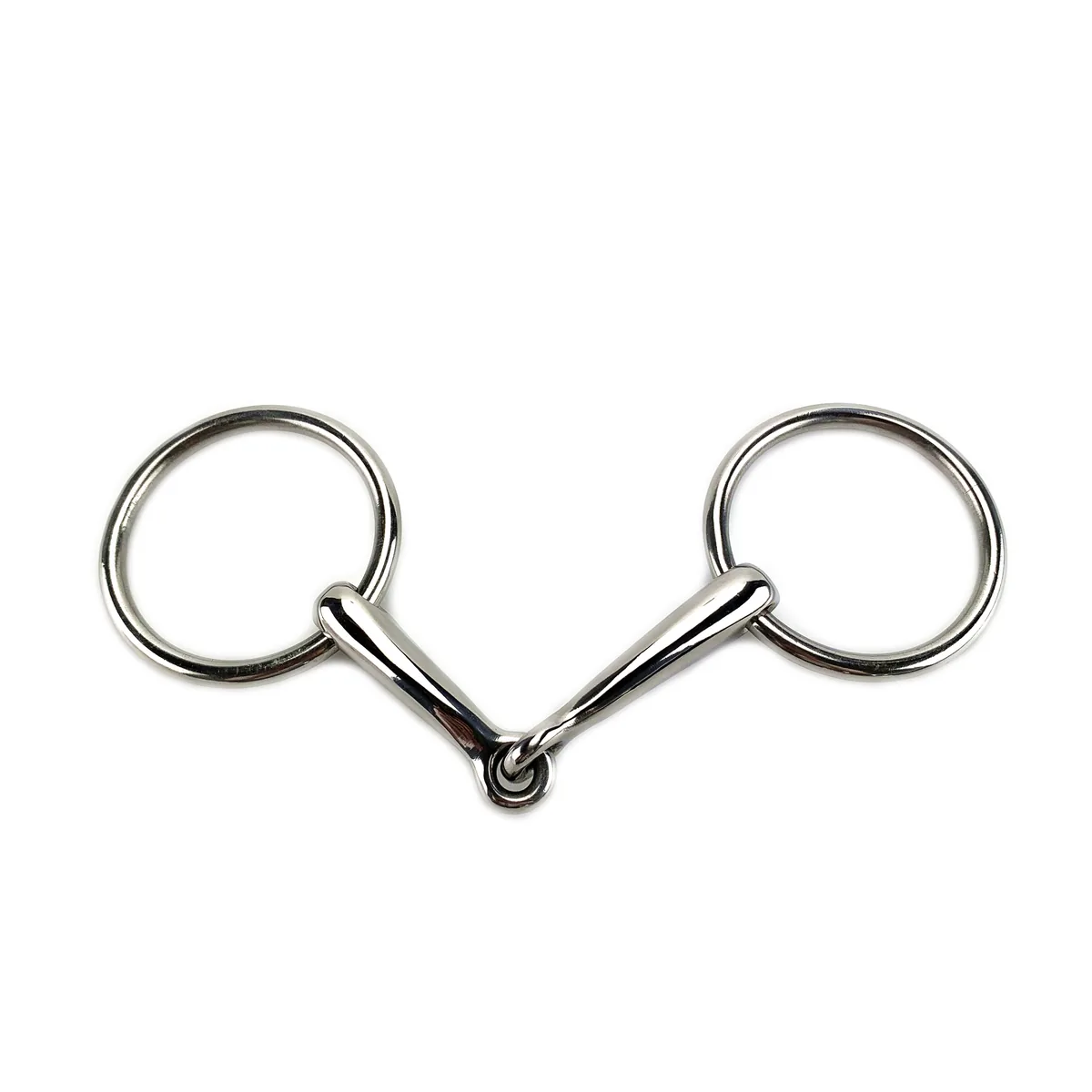 Stainless Steel Ring Snaffle Horse Bit with Solid Jointed Mouth — product image 3