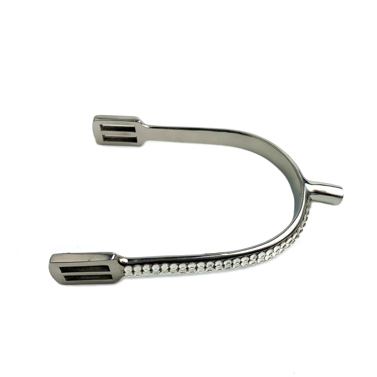 Stainless Steel English Horse Spurs with Crystal Decoration — product image 2