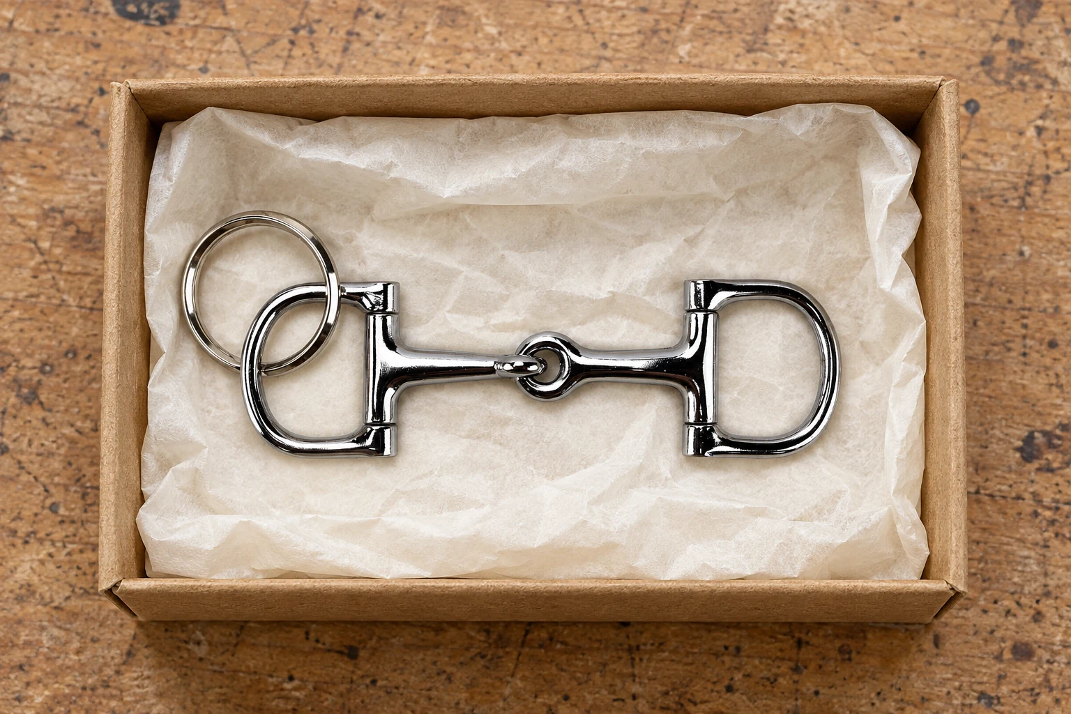 Equestrian metal gifts presented in individual kraft packaging